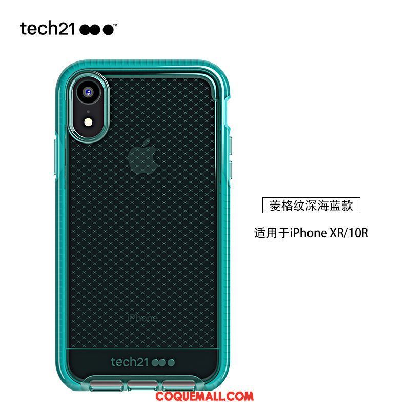 Étui iPhone Xr Incassable Protection Téléphone Portable, Coque iPhone Xr Violet Fluide Doux