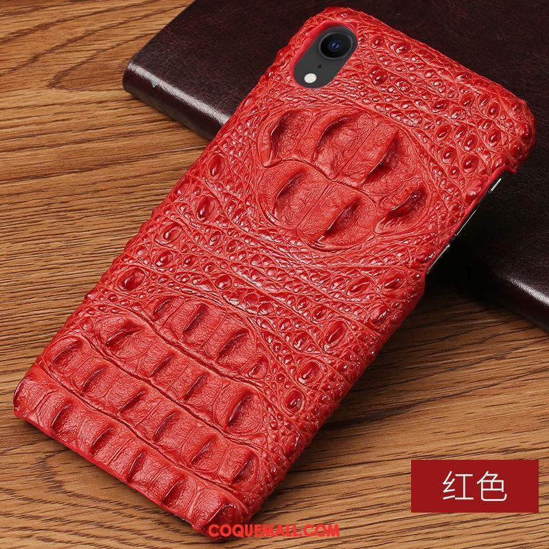 Étui iPhone Xr Luxe Qualité Téléphone Portable, Coque iPhone Xr Crocodile Modèle Nouveau