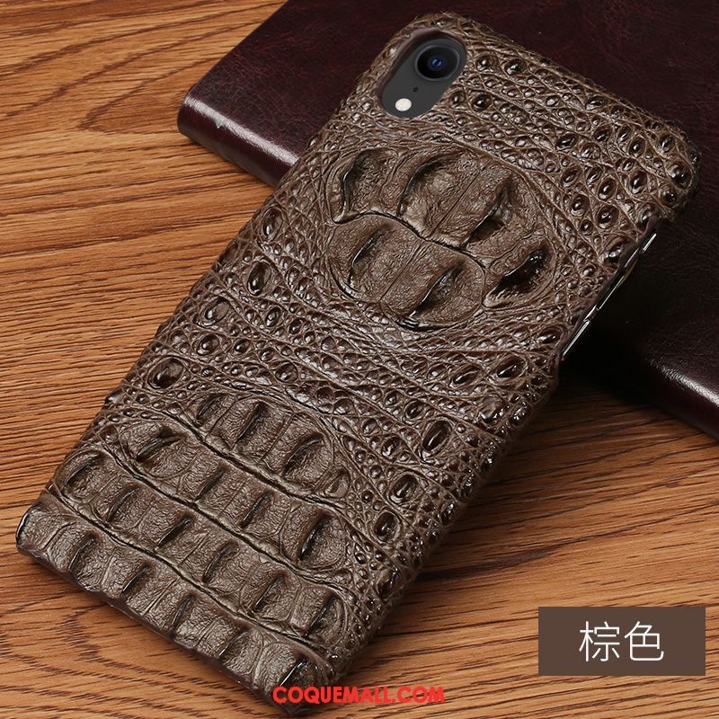 Étui iPhone Xr Luxe Qualité Téléphone Portable, Coque iPhone Xr Crocodile Modèle Nouveau