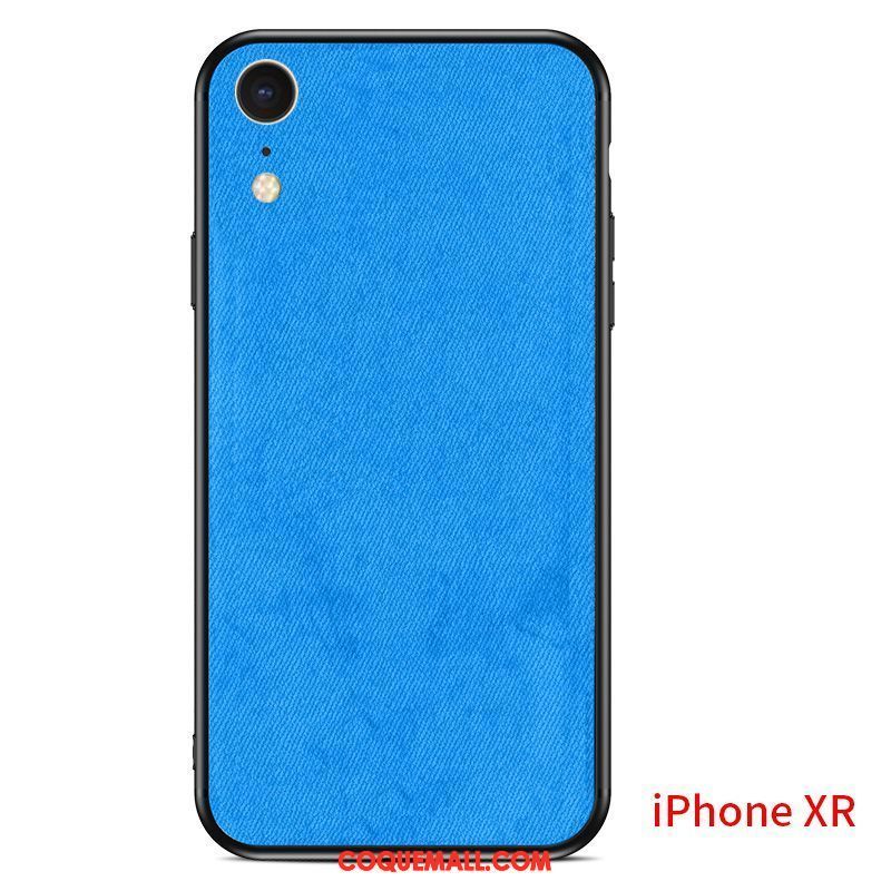 Étui iPhone Xr Net Rouge Luxe Téléphone Portable, Coque iPhone Xr Modèle Fleurie Nouveau