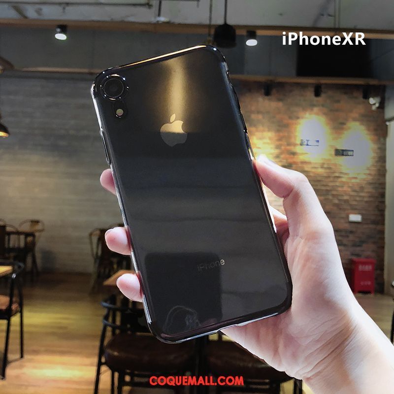 Étui iPhone Xr Or Silicone Incassable, Coque iPhone Xr Protection Transparent