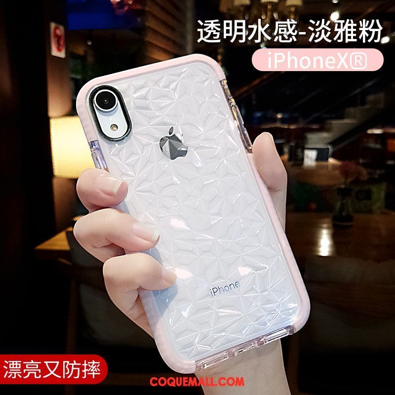 Étui iPhone Xr Personnalité Silicone Incassable, Coque iPhone Xr Transparent Marque De Tendance