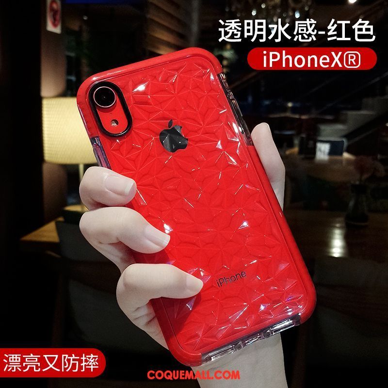 Étui iPhone Xr Personnalité Silicone Incassable, Coque iPhone Xr Transparent Marque De Tendance