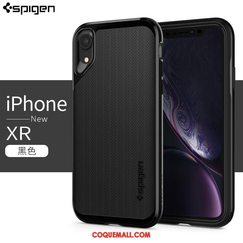 Étui iPhone Xr Verre Couvercle Arrière Luxe, Coque iPhone Xr Nouveau Marque De Tendance