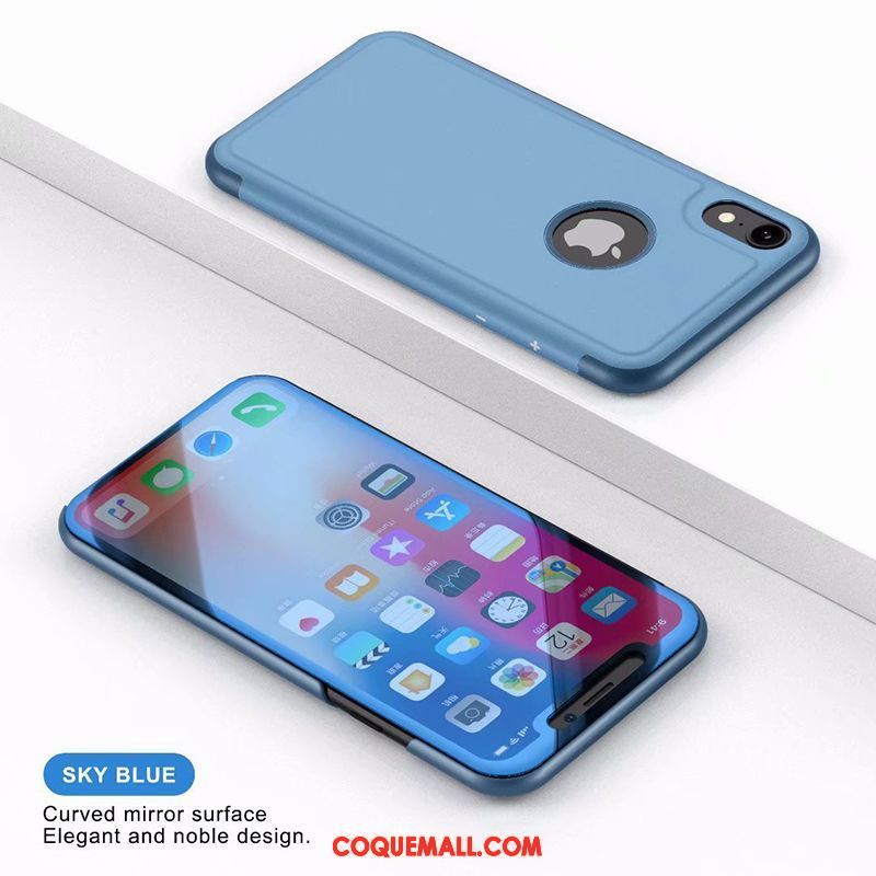 Étui iPhone Xr Étui En Cuir Or Violet, Coque iPhone Xr Tout Compris Téléphone Portable