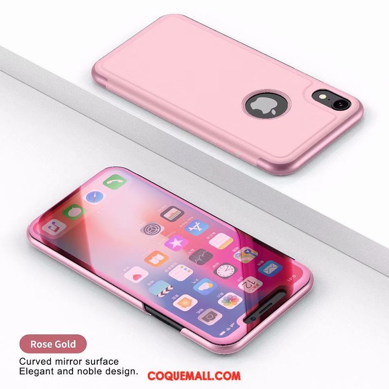 Étui iPhone Xr Étui En Cuir Or Violet, Coque iPhone Xr Tout Compris Téléphone Portable