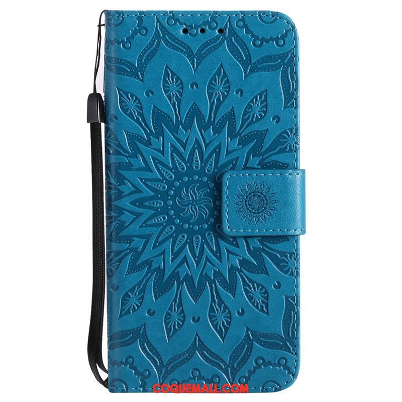 Étui iPhone Xr Étui En Cuir Soleil Téléphone Portable, Coque iPhone Xr Fleur Gris