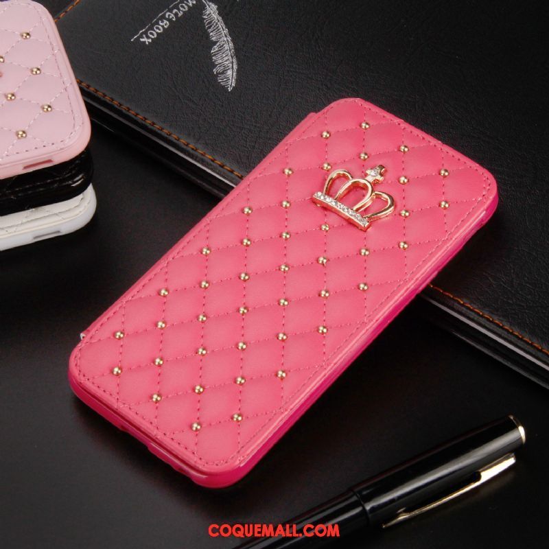 Étui iPhone Xr Étui En Cuir Téléphone Portable Blanc, Coque iPhone Xr Strass Protection