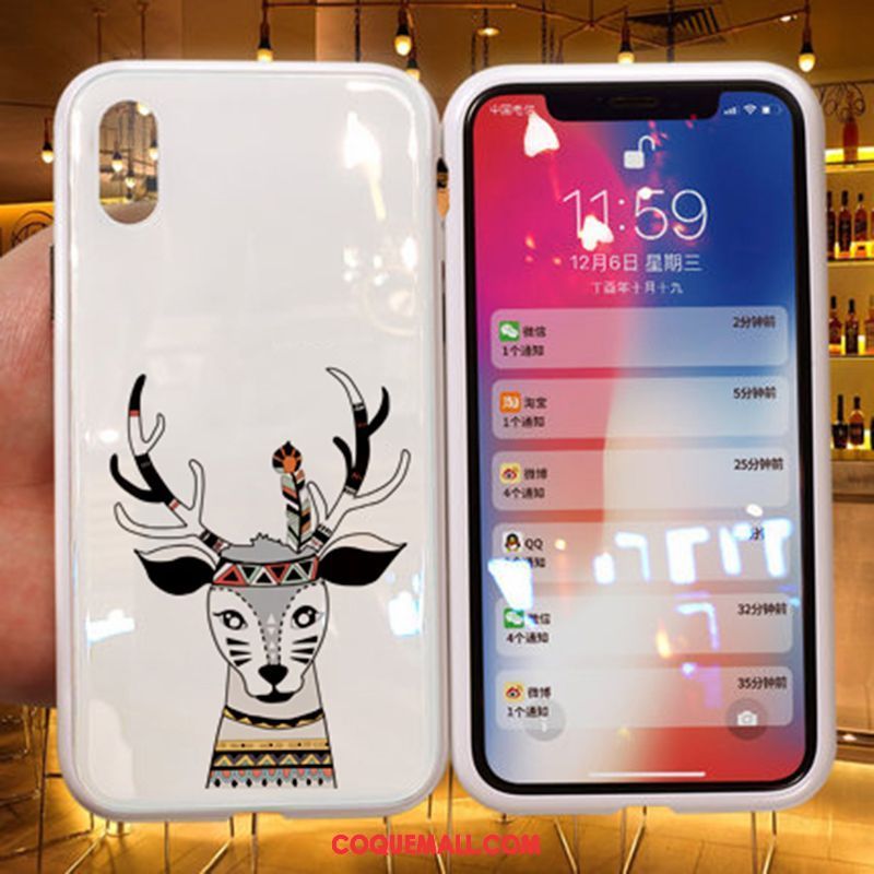 Étui iPhone Xs Amoureux Nouveau Verre, Coque iPhone Xs Très Mince Charmant