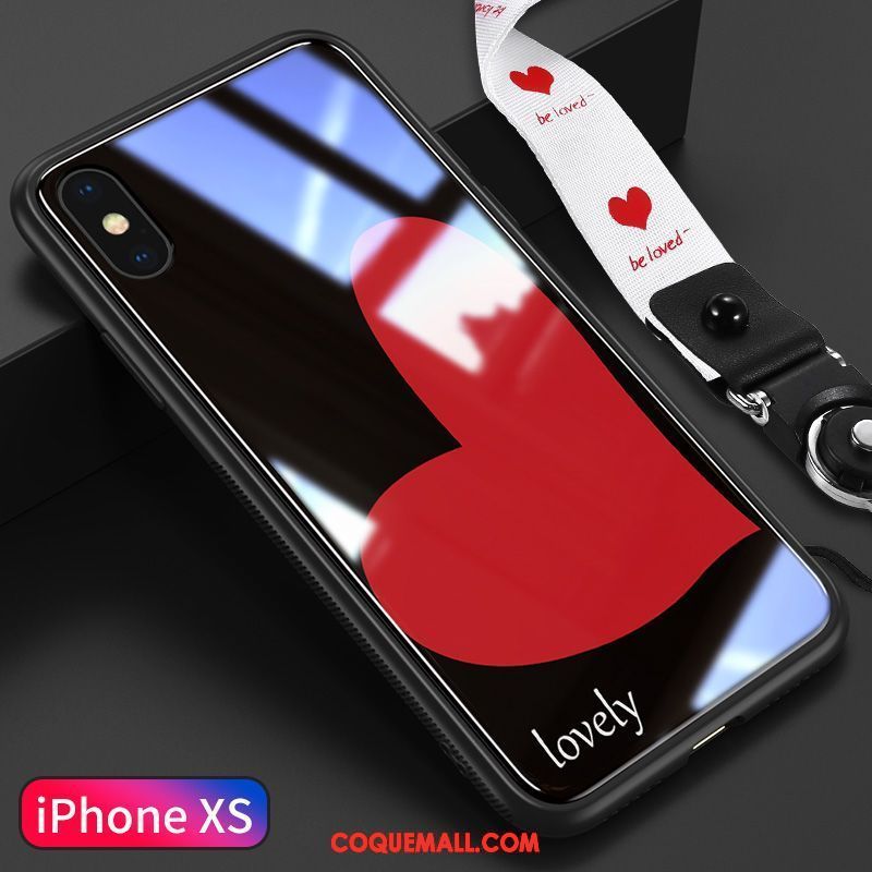 Étui iPhone Xs Amoureux Téléphone Portable Amour, Coque iPhone Xs Marque De Tendance Créatif