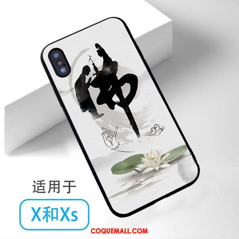 Étui iPhone Xs Bouddha Téléphone Portable Bleu, Coque iPhone Xs