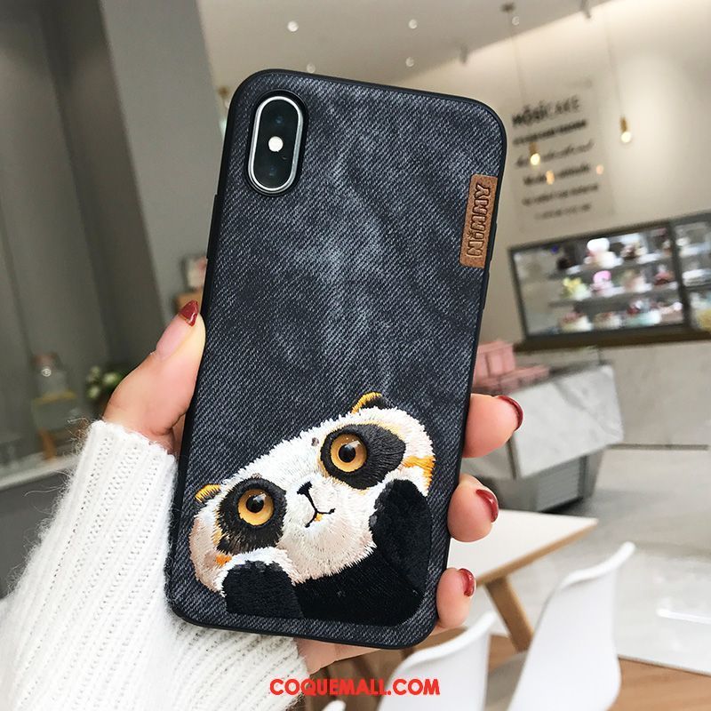 Étui iPhone Xs Broderie Célébrité Nouveau, Coque iPhone Xs Net Rouge Tendance