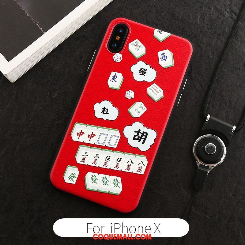 Étui iPhone Xs Créatif Blanc Amoureux, Coque iPhone Xs Incassable Marque De Tendance