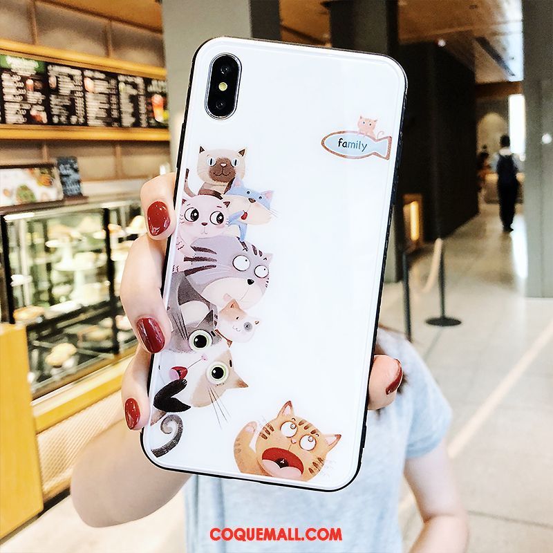 Étui iPhone Xs Créatif Nouveau Protection, Coque iPhone Xs Verre Trempé Tout Compris