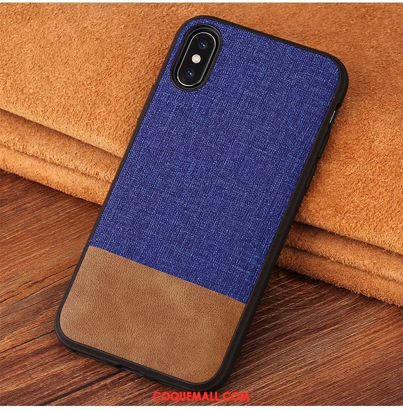 Étui iPhone Xs Délavé En Daim Téléphone Portable Silicone, Coque iPhone Xs Protection Rose Braun