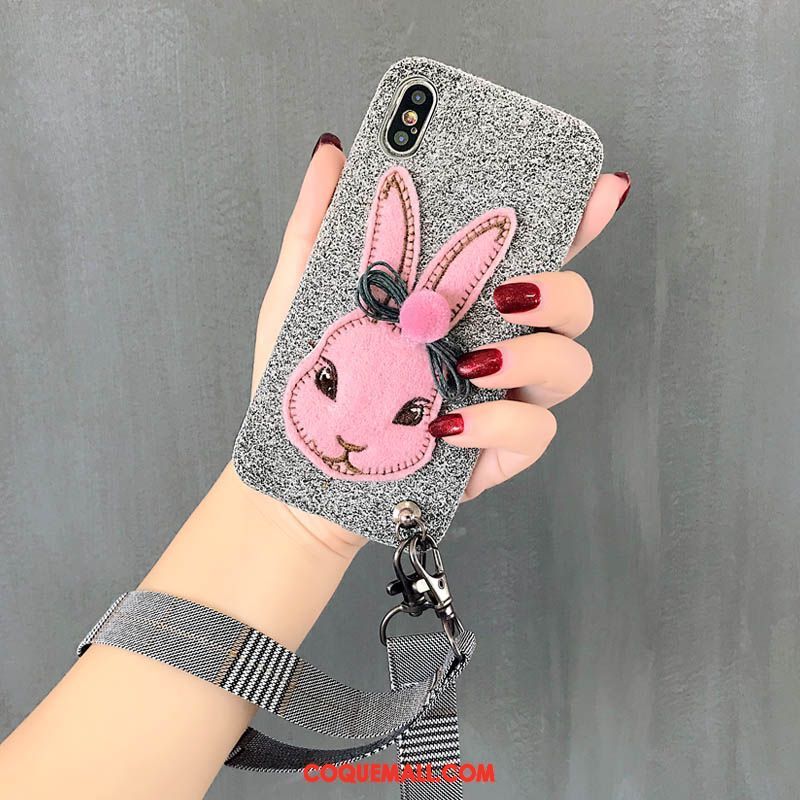 Étui iPhone Xs Fluide Doux Charmant Sac, Coque iPhone Xs Velours Créatif