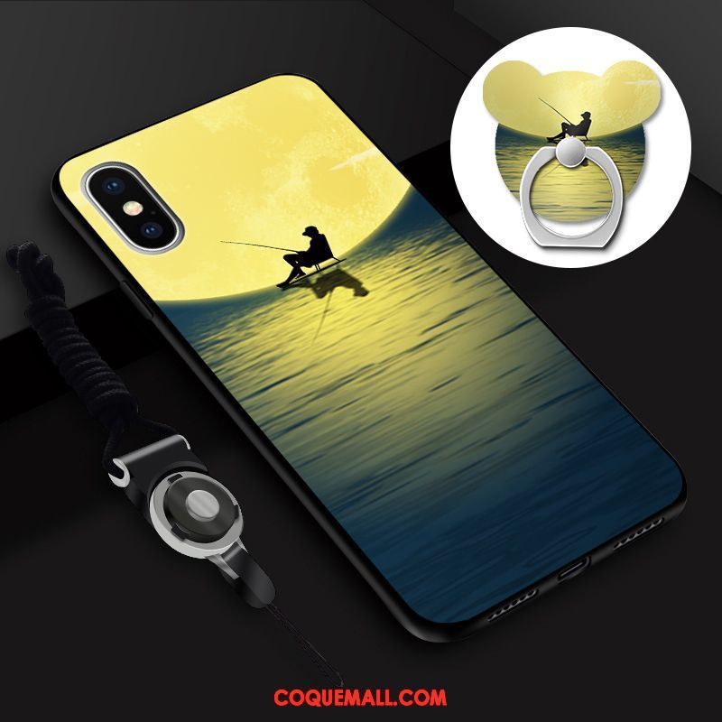 Étui iPhone Xs Jaune Tempérer Tout Compris, Coque iPhone Xs Membrane Créatif