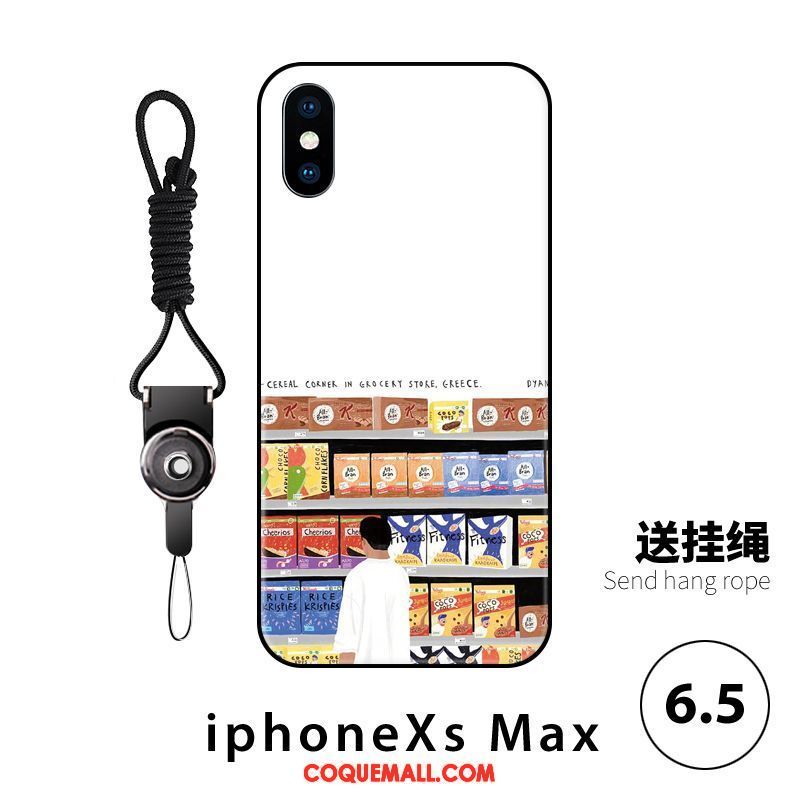 Étui iPhone Xs Max Amoureux Incassable Blanc, Coque iPhone Xs Max Nouveau Gaufrage