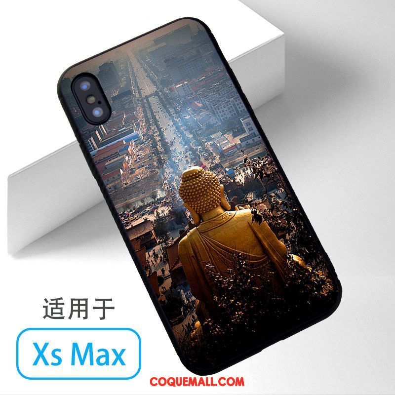 Étui iPhone Xs Max Bouddha Jaune Téléphone Portable, Coque iPhone Xs Max