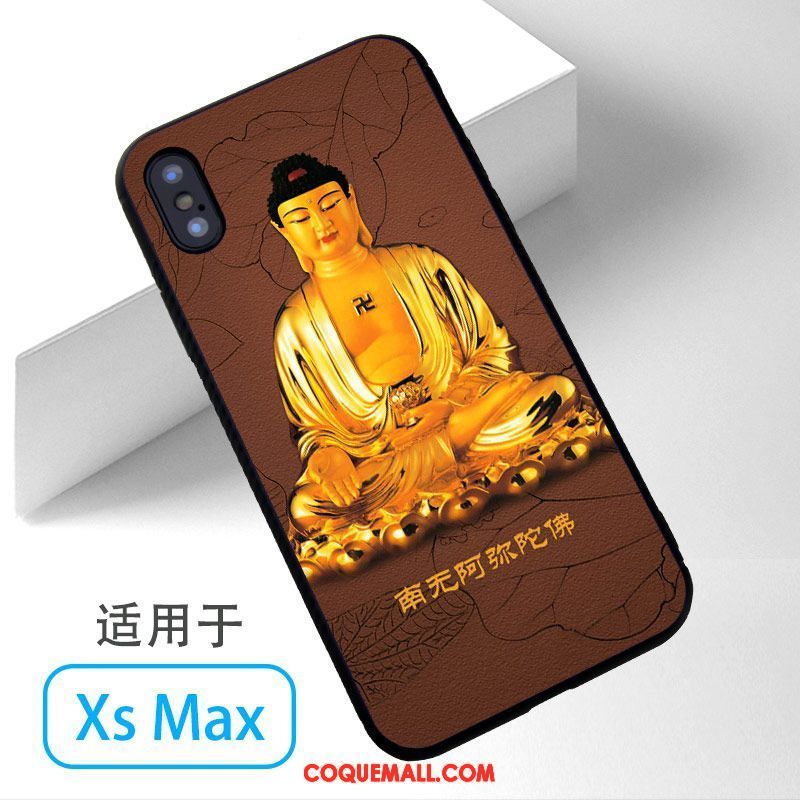 Étui iPhone Xs Max Bouddha Jaune Téléphone Portable, Coque iPhone Xs Max