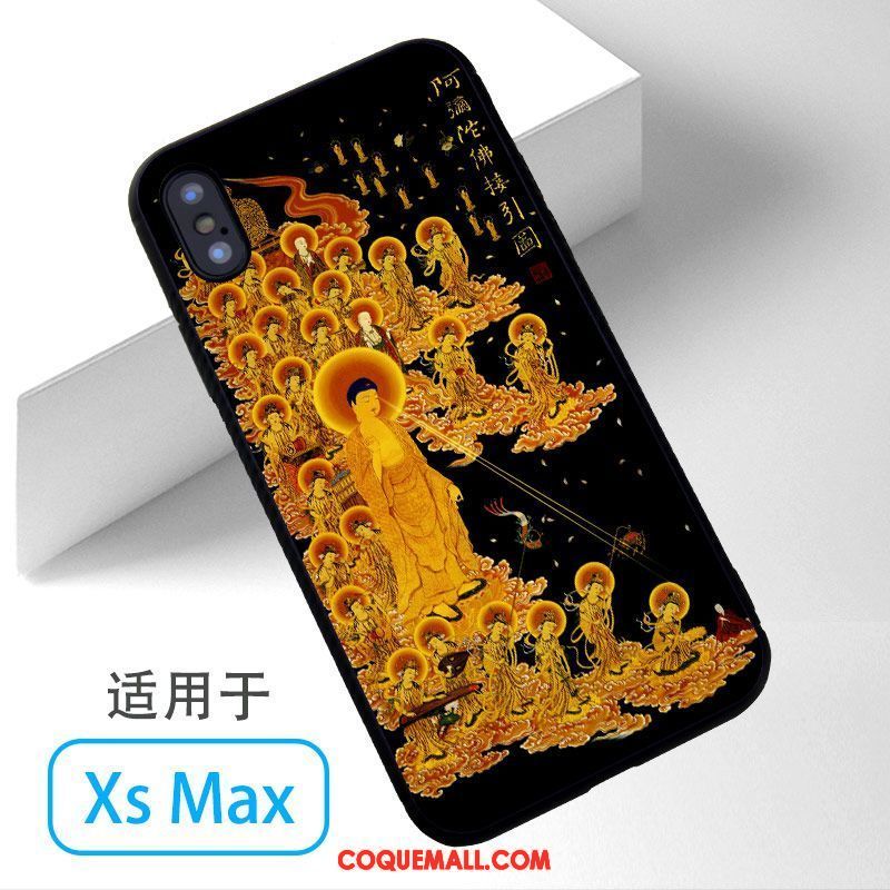 Étui iPhone Xs Max Bouddha Jaune Téléphone Portable, Coque iPhone Xs Max