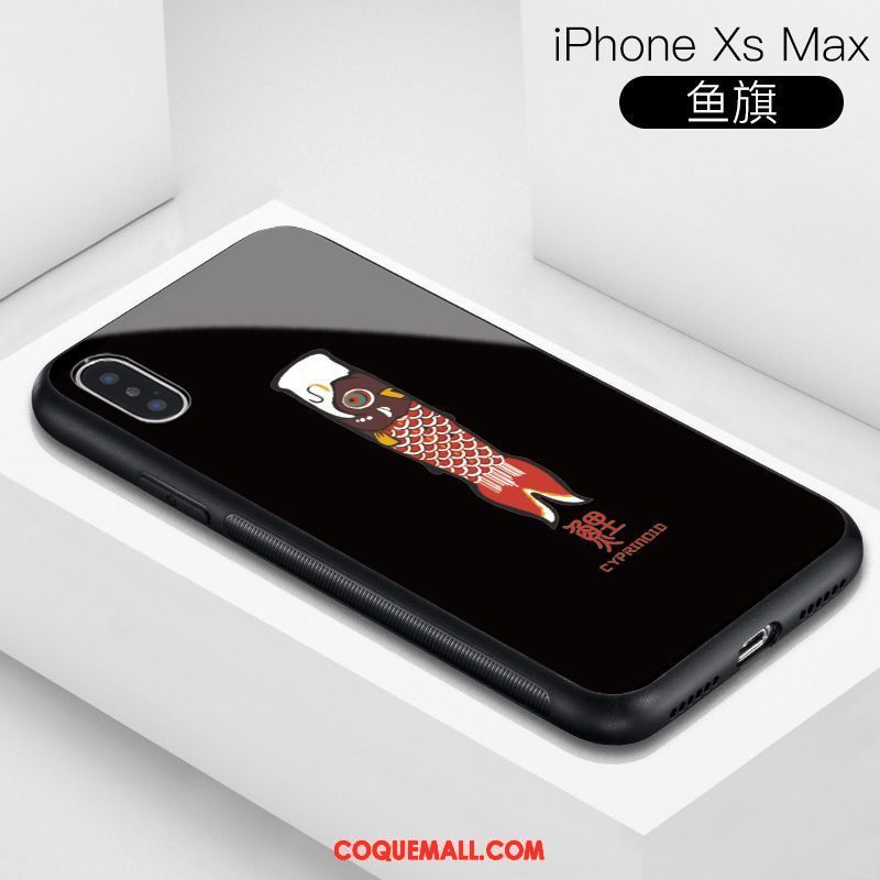 Étui iPhone Xs Max Créatif Personnalité Très Mince, Coque iPhone Xs Max Bleu Téléphone Portable