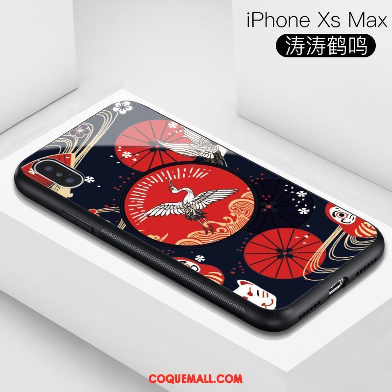 Étui iPhone Xs Max Créatif Personnalité Très Mince, Coque iPhone Xs Max Bleu Téléphone Portable