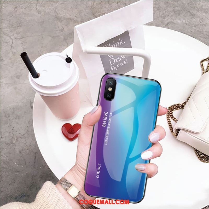 Étui iPhone Xs Max Créatif Protection Rouge, Coque iPhone Xs Max Violet Nouveau