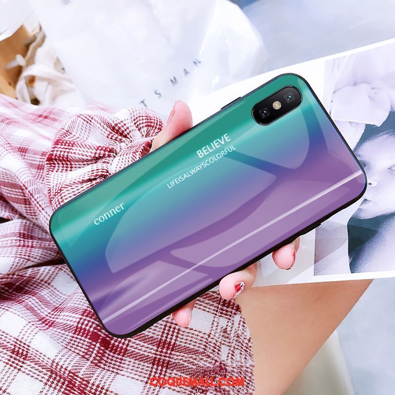 Étui iPhone Xs Max Créatif Protection Rouge, Coque iPhone Xs Max Violet Nouveau