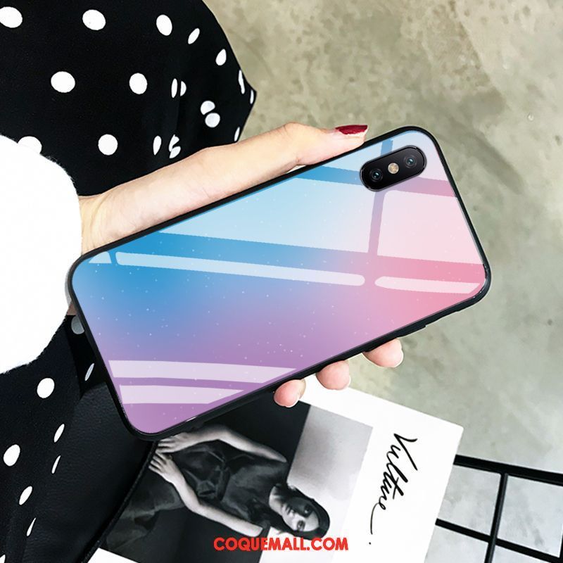 Étui iPhone Xs Max Créatif Protection Rouge, Coque iPhone Xs Max Violet Nouveau