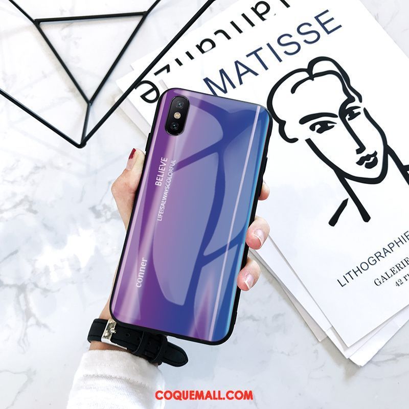 Étui iPhone Xs Max Créatif Protection Rouge, Coque iPhone Xs Max Violet Nouveau