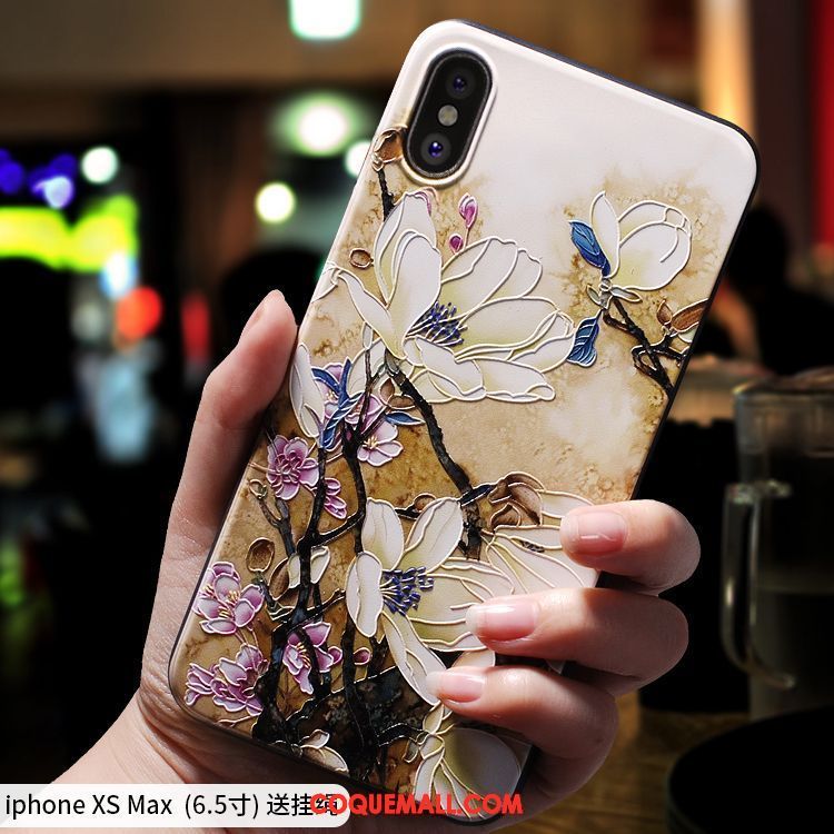 Étui iPhone Xs Max Créatif Vert Très Mince, Coque iPhone Xs Max Nouveau Marque De Tendance Beige