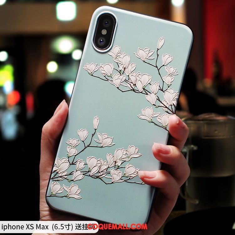 Étui iPhone Xs Max Créatif Vert Très Mince, Coque iPhone Xs Max Nouveau Marque De Tendance Beige