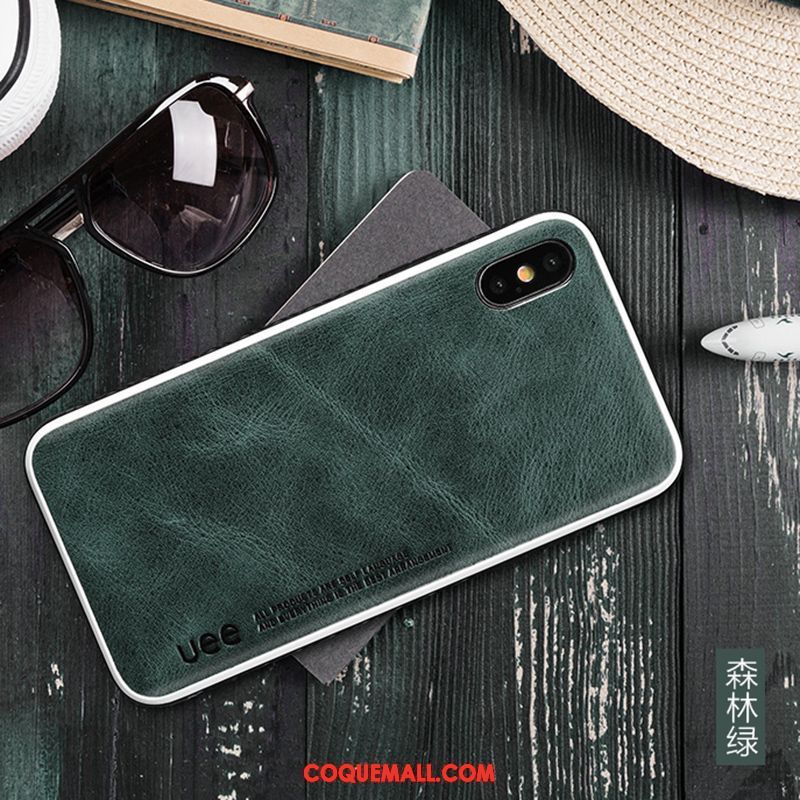 Étui iPhone Xs Max Cuir Véritable Cuir Nouveau, Coque iPhone Xs Max Personnalité Étui En Cuir