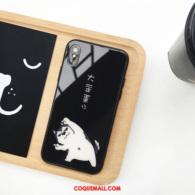 Étui iPhone Xs Max Dessin Animé Téléphone Portable Marque De Tendance, Coque iPhone Xs Max Verre Blanc