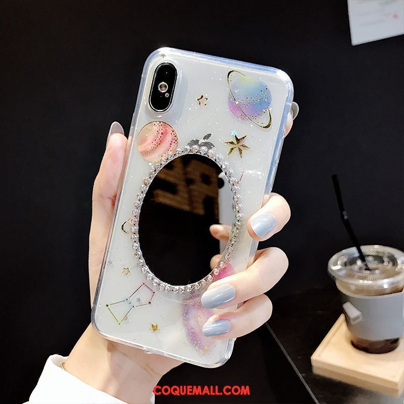 Étui iPhone Xs Max Fluide Doux Incassable Noir, Coque iPhone Xs Max Silicone Téléphone Portable