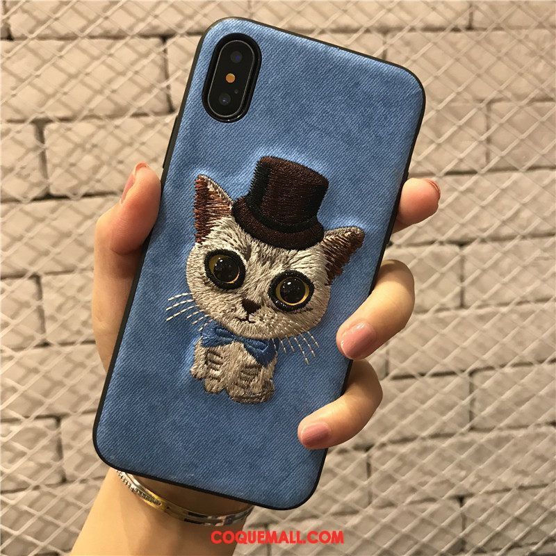 Étui iPhone Xs Max Incassable Bleu Personnalité, Coque iPhone Xs Max Nouveau Tout Compris