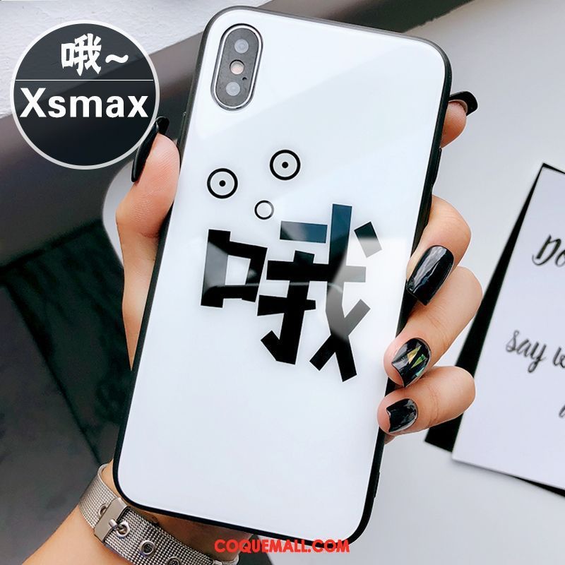 Étui iPhone Xs Max Incassable Légères Personnalité, Coque iPhone Xs Max Téléphone Portable Verre