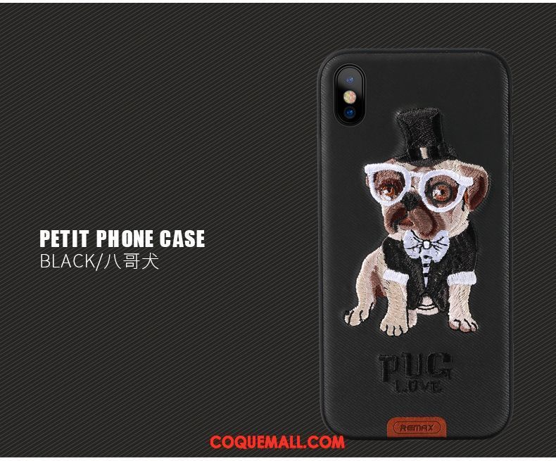 Étui iPhone Xs Max Incassable Personnalité Mignonne, Coque iPhone Xs Max Protection Noir