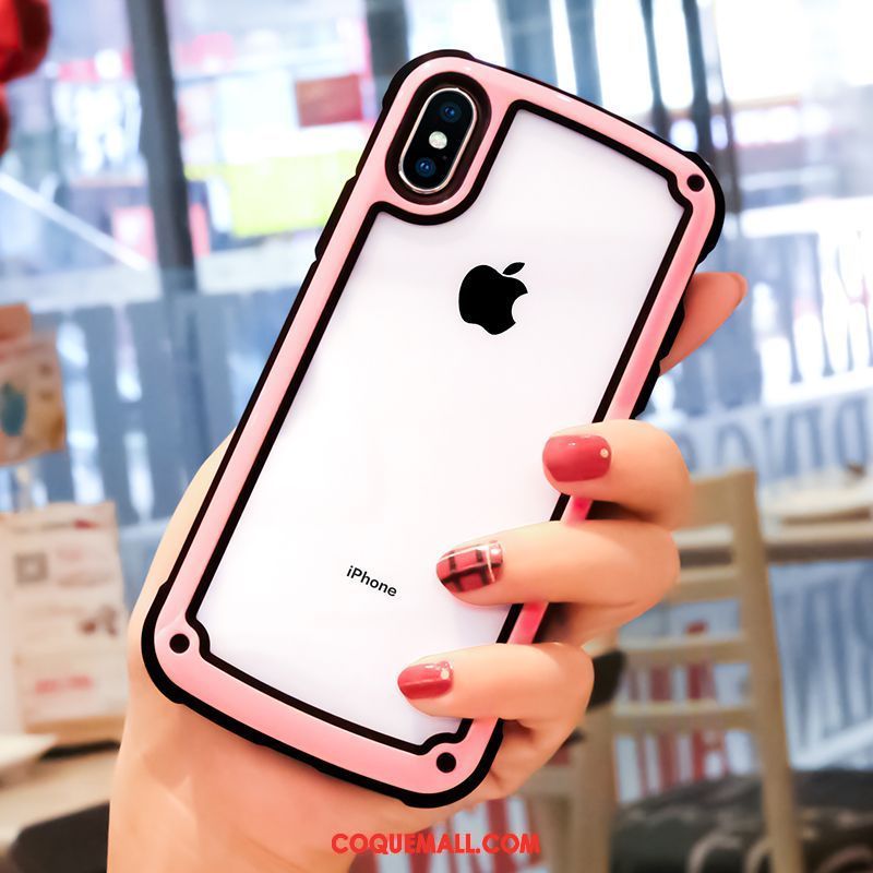 Étui iPhone Xs Max Incassable Silicone Téléphone Portable, Coque iPhone Xs Max Marque De Tendance Transparent