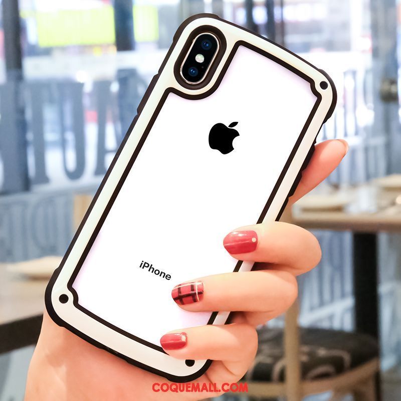 Étui iPhone Xs Max Incassable Silicone Téléphone Portable, Coque iPhone Xs Max Marque De Tendance Transparent