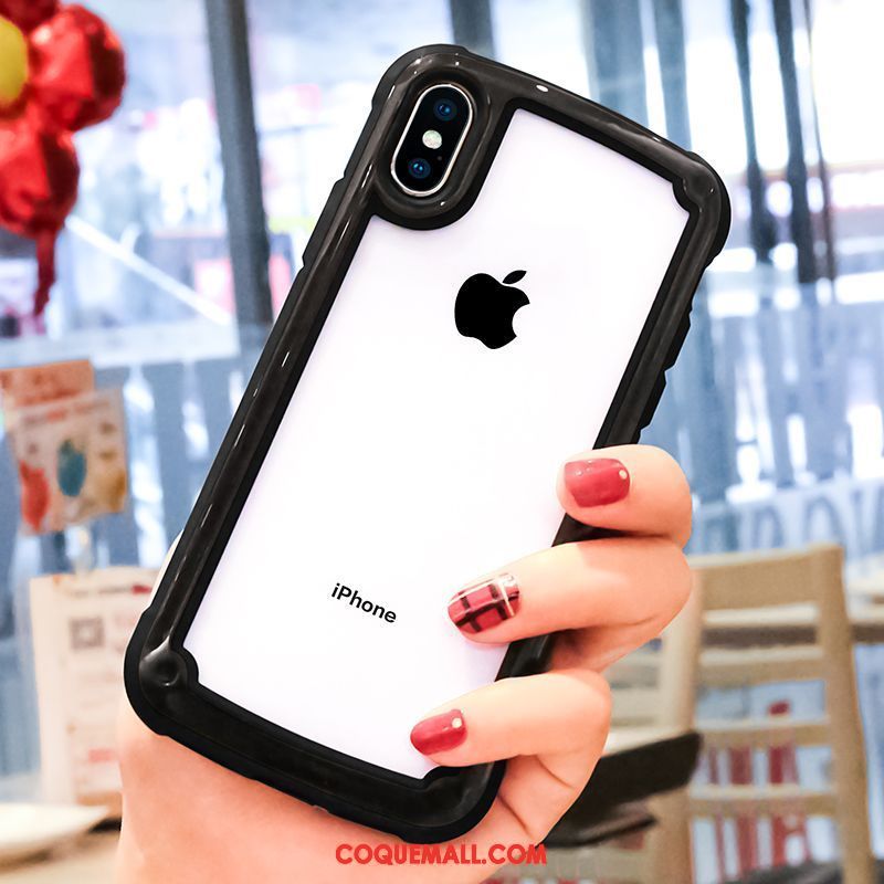 Étui iPhone Xs Max Incassable Silicone Téléphone Portable, Coque iPhone Xs Max Marque De Tendance Transparent