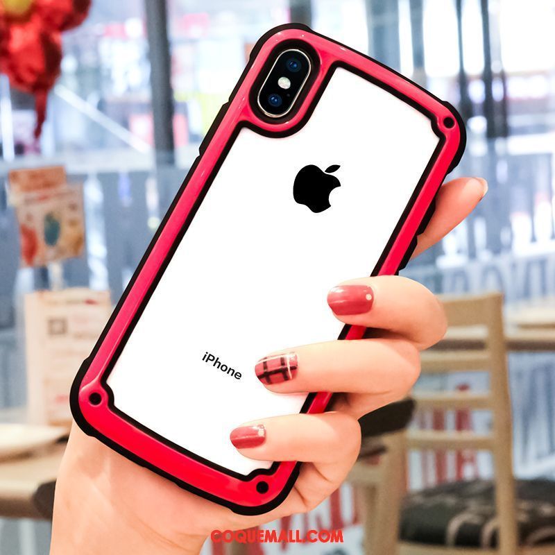 Étui iPhone Xs Max Incassable Silicone Téléphone Portable, Coque iPhone Xs Max Marque De Tendance Transparent