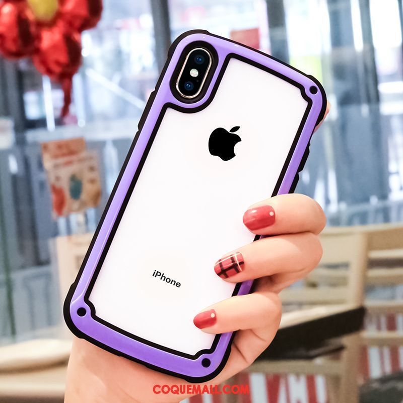 Étui iPhone Xs Max Incassable Silicone Téléphone Portable, Coque iPhone Xs Max Marque De Tendance Transparent