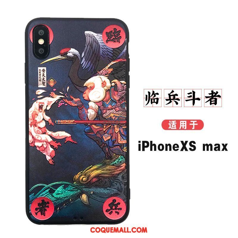 Étui iPhone Xs Max Incassable Téléphone Portable Marque De Tendance, Coque iPhone Xs Max Bleu Ultra