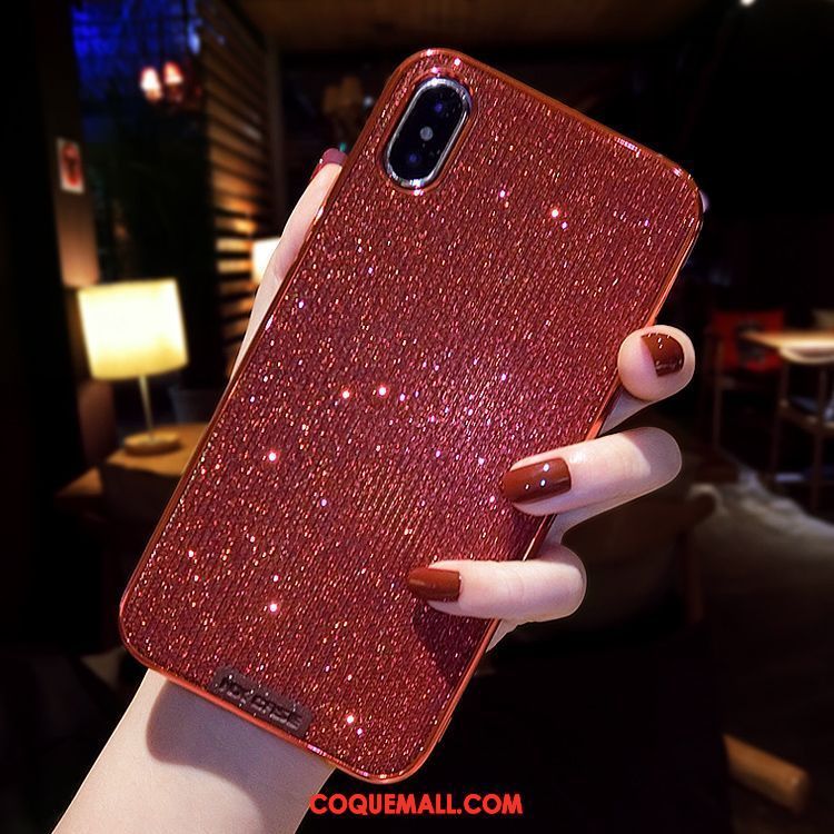 Étui iPhone Xs Max Marque De Tendance Nouveau Téléphone Portable, Coque iPhone Xs Max Rose Personnalité