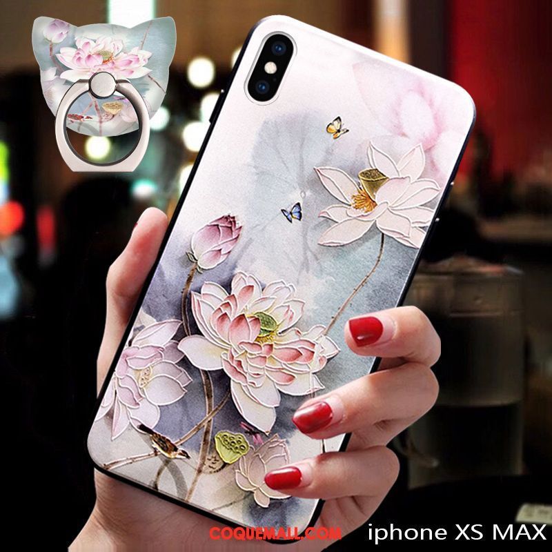 Étui iPhone Xs Max Marque De Tendance Style Chinois Amoureux, Coque iPhone Xs Max Ornements Suspendus Très Mince