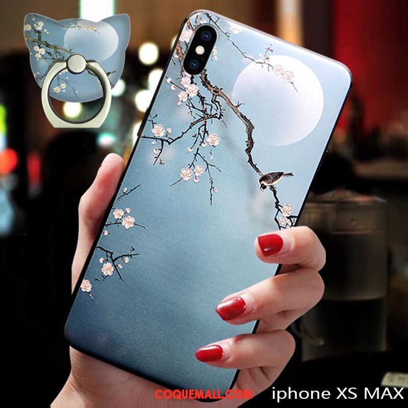 Étui iPhone Xs Max Marque De Tendance Style Chinois Amoureux, Coque iPhone Xs Max Ornements Suspendus Très Mince