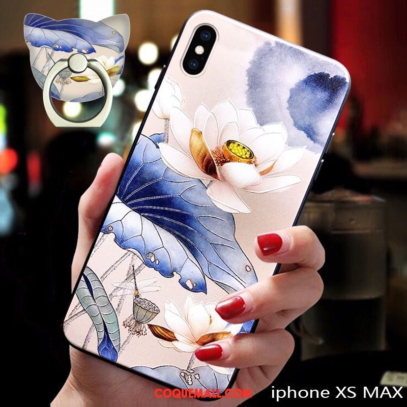 Étui iPhone Xs Max Marque De Tendance Style Chinois Amoureux, Coque iPhone Xs Max Ornements Suspendus Très Mince