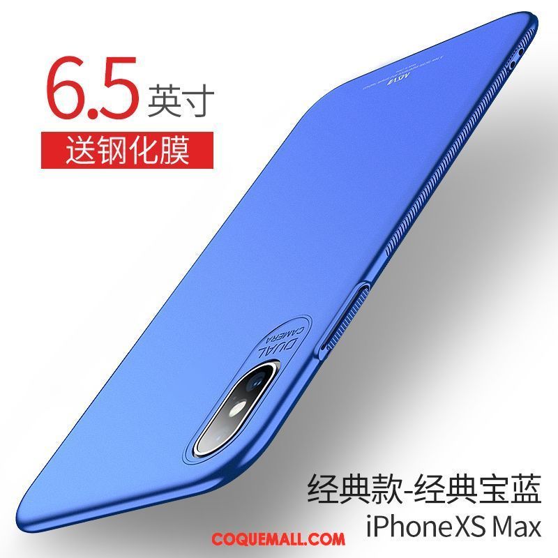 Étui iPhone Xs Max Net Rouge Incassable Téléphone Portable, Coque iPhone Xs Max Fluide Doux Très Mince
